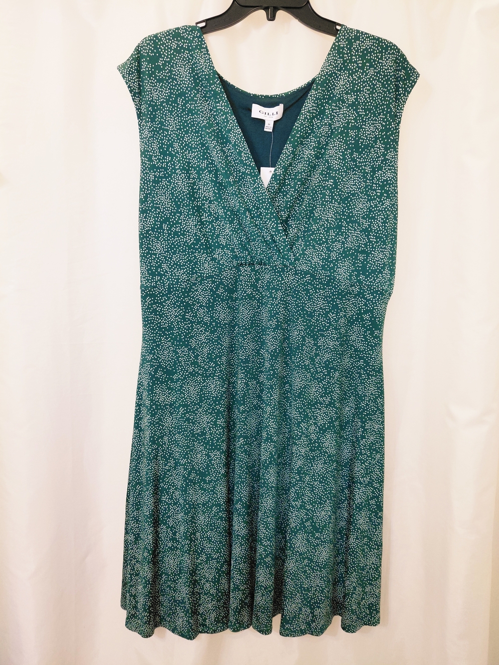 Gilli Green Emilia STRETCH sz 3x I Think Fits More Like 2x Dress See Photos